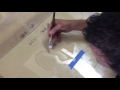 Gold leafing application on paper
