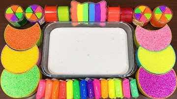 RAINBOW Slime!! Mixing Random Things into GLOSSY Slime!! Satisfying Video