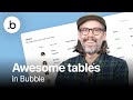 Design awesome tables in bubbleio  tutorial