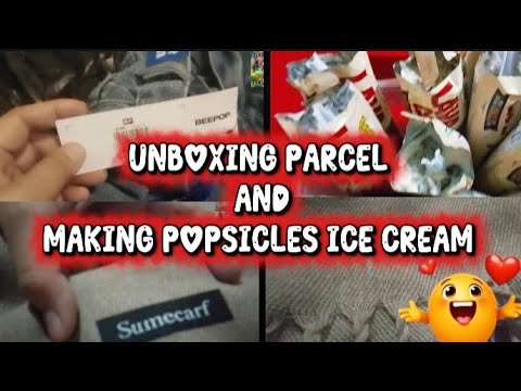 UNBOXING PARCEL AND MAKING POPSICLES ICE CREAM 😱