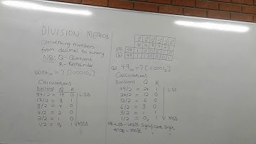 Converting numbers from decimal to binary using the division method Aug_2017