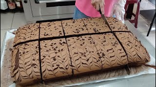 5種花式現烤巨大古早味蛋糕製作/Giant Castella Cake Making-台灣街頭美食