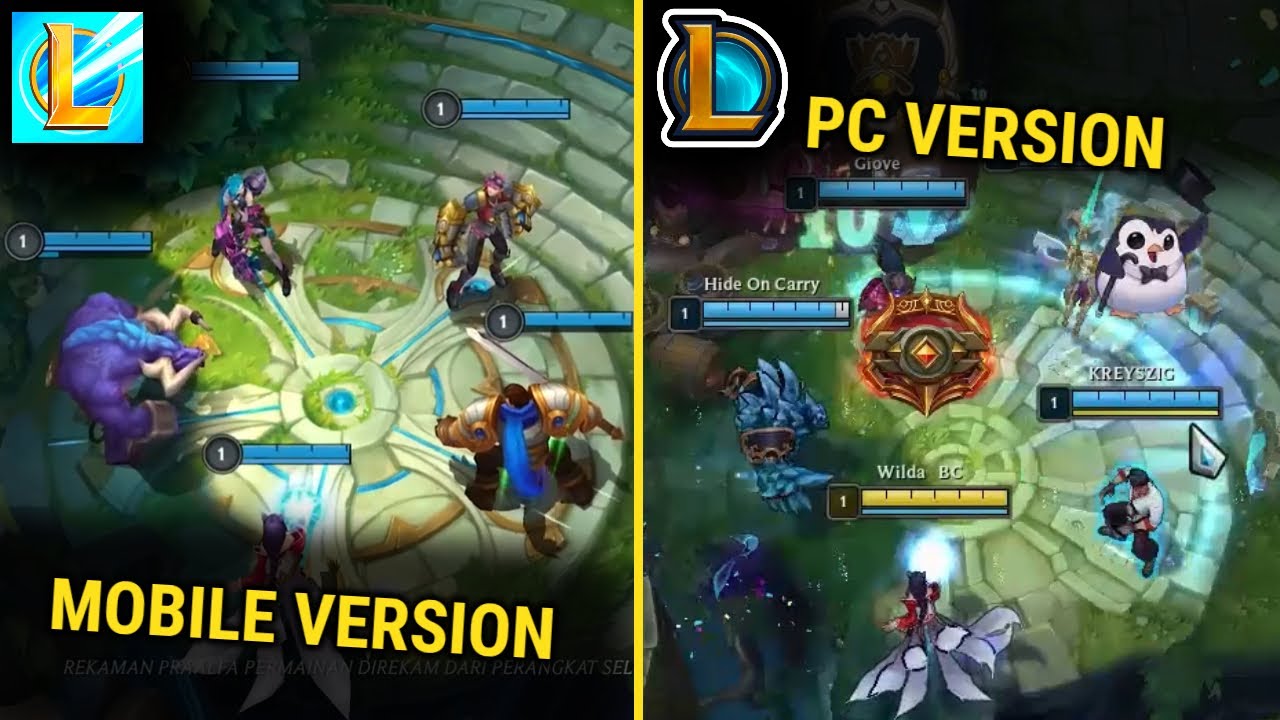 MAP LoL Mobile VS LoL PC - League of Legends: Wild Rift - YouTube