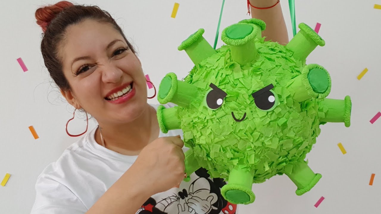 CÓMO hacer PIÑATA CORONAVIRUS PASO a PASO