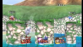 SSBB - Wifi Match  #09 - fabry90 vs Gazel vs Wario