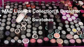 MAC Lipstick Collection and Declutter, w/ Swatches