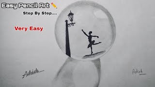 Draw Dancing Girl | Light | Easy Pencil Art | Realistic Drawing with pencil Farjana drawing Academy