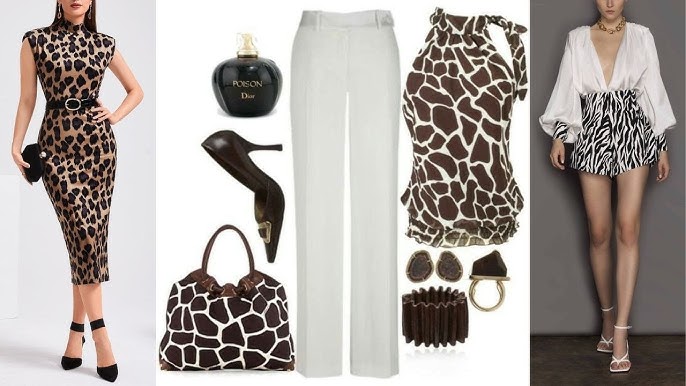 LOOKS Y OUTFITS ELEGANTES Y FINOS CON ESTAMPADO ANIMAL PRINT/ COMBINACIONES  DE ROPA ELEGANTES FINAS 