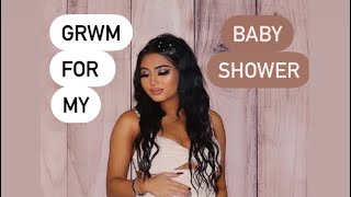 grwm for my baby shower (hair, nails, makeup, decor, etc.) + mini vlog