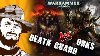 Мультшоу Репорт Warhammer 40k Orks VS Death Guard 1500 pts