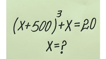 Math Olympiad Question l A Nice Algebra Problem l x=?