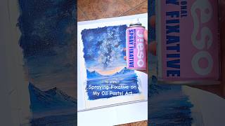 Spraying Fixative on My Oil Pastel Artwork #arttips #arttutorial #art