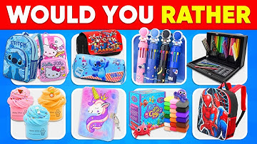 Would You Rather...? School Supplies & Stationery Edition 🌈🎒✨📓 Moca Quiz
