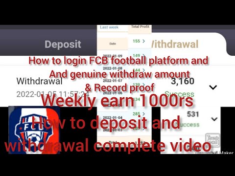 How to login FCB platform and earn money... complete video..