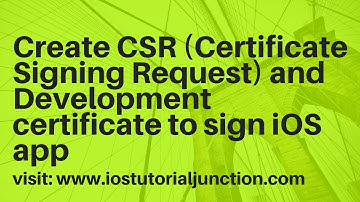 Create Certificates for iOS app using Apple developer portal