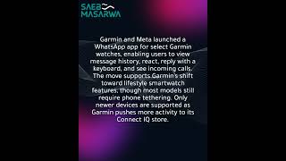 Garmin teams with Meta to bring WhatsApp integration to select smartwatches