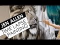 Jen Allen Time Lapse Painting - Lion
