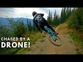 REALLY FAST Mountain Bike Vs Drone Chase!