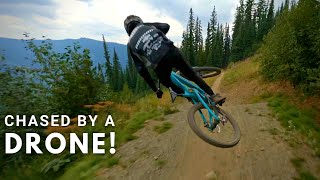 REALLY FAST Mountain Bike Vs Drone Chase!