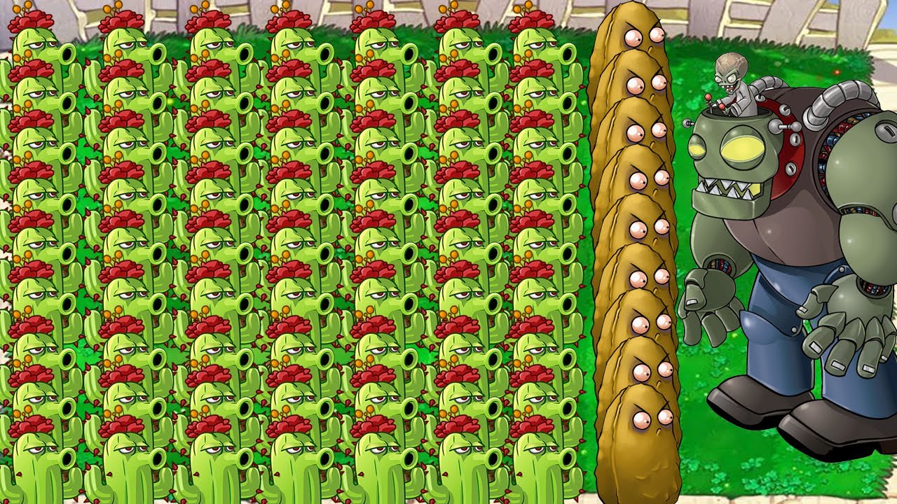 99 Cactus vs 999 Giga Gargantuar vs Dr.Zomboss - Plants vs Zombies Hack ...