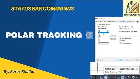 Polar Tracking | Status Bar Commands | AutoCAD | Paras Khullar