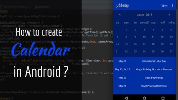 Android Quickstart: How To Create Calendar View In Android Application