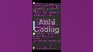 👉 What are Constants in C? | C Language Explained #shorts