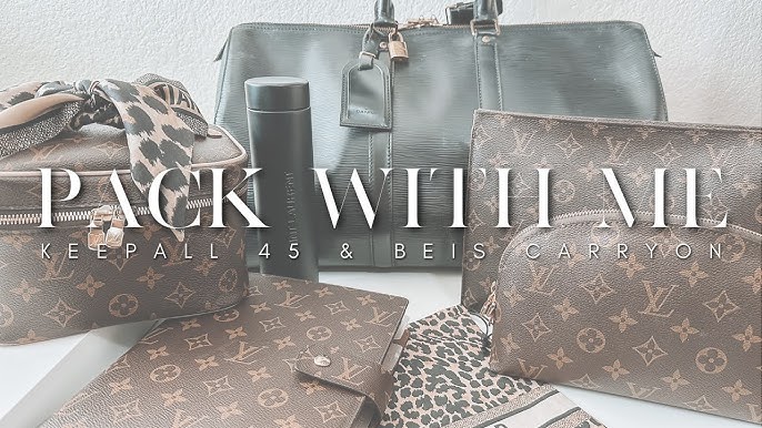 LOUIS VUITTON KEEPALL BANDOULIERE 45 🧳 sharing what I pack for a weekend  getaway