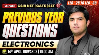 Top CSIR NET Physical Science Electronics PYQs Practice 2025 | GATE Physics | SET Physics | IFAS