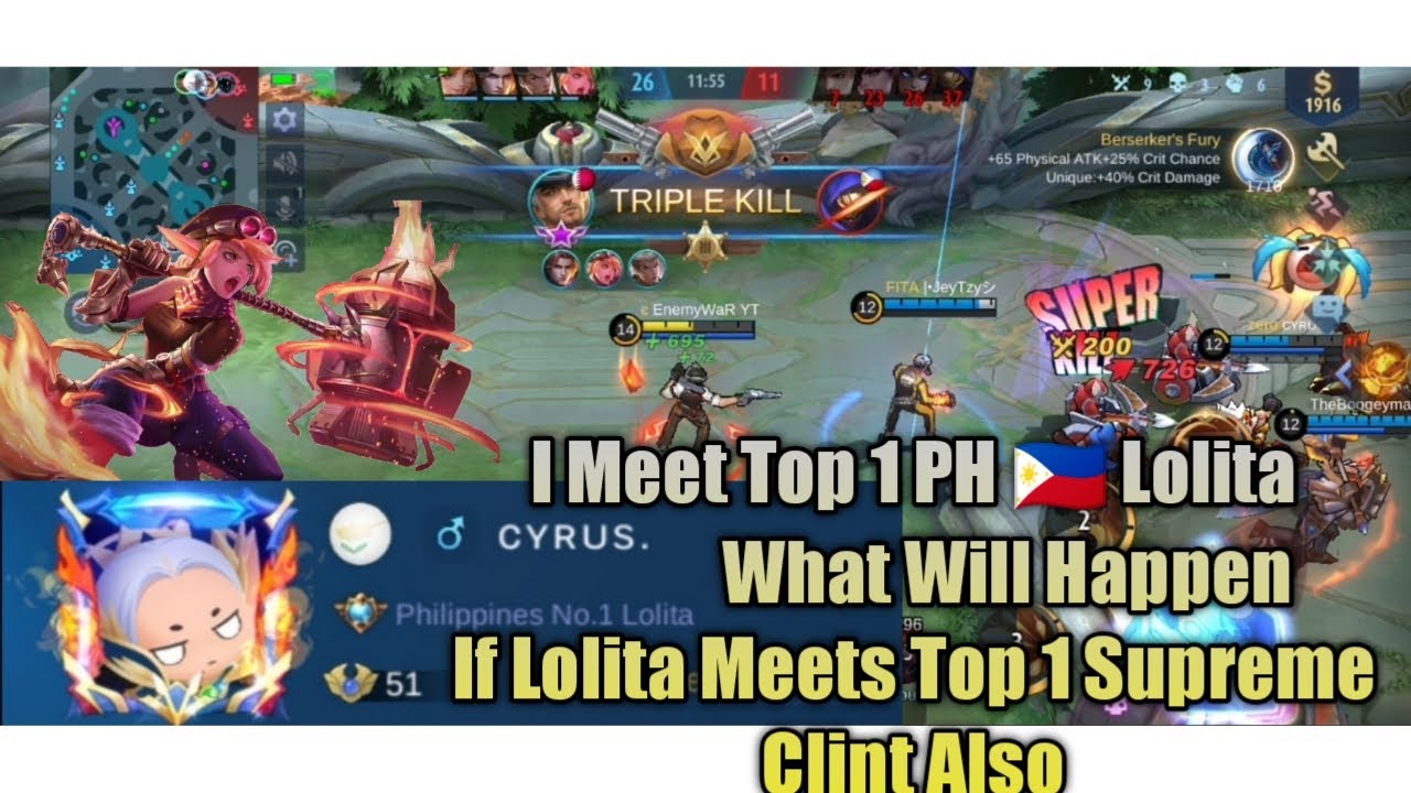 Top 1 Global Clint Supreme 🇶🇦 |MLBB2020 | i Meet Top 1 PH Lolita in Classic What will Happen.