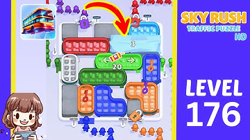 Sky Rush Traffic Puzzle Level 176 Solution Walkthrough