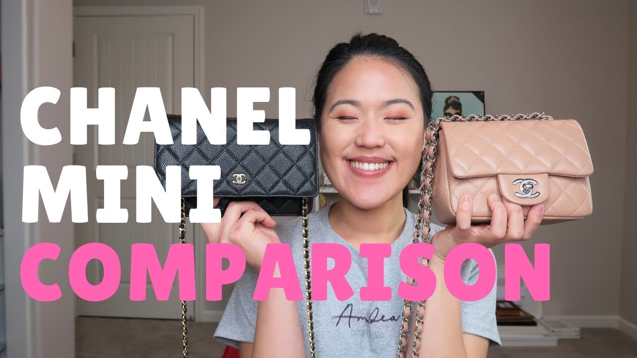 CHANEL MINI SQUARE & EXTRA MINI FLAP BAG COMPARISON, REVIEW & WIMB ♥ 