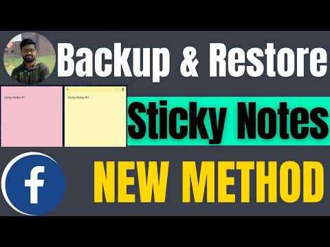 How to backup sticky notes windows 10 - Restore sticky notes windows 10