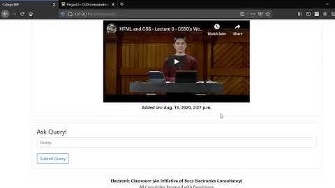 CS50 Web 2020 Capstone Electronic Classroom