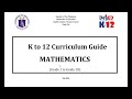 The conceptual framework of mathematics education in the philippines