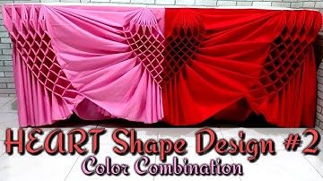 HEART Shape Design #2 Tutorial Table Skirting|heart shape design|Diamond shape |Flower Rose Design