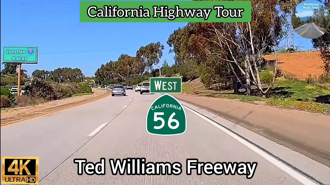 Freeway Tour State Route 56 West | Ted Williams Freeway | California Highway Tour ...