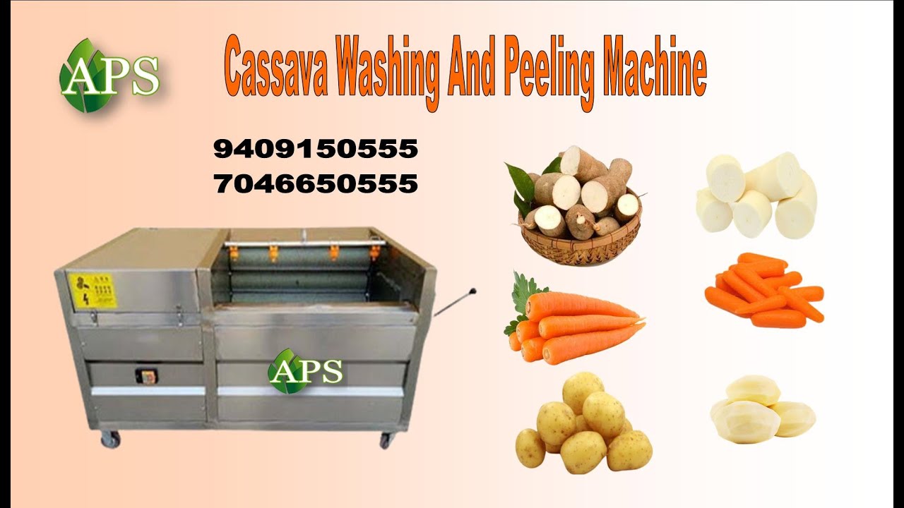 Cassava Washing and Peeling Machine for Cassava Processing