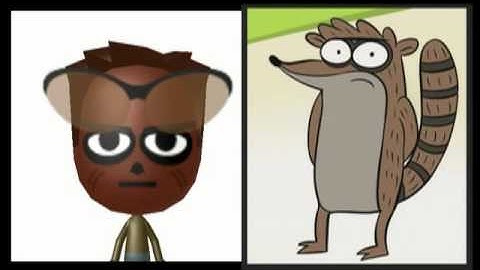 3ds "Regular Show" Mii Characters and QR Codes