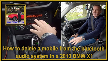 How to delete a mobile from the bluetooth audio system in a 2013 BMW X1