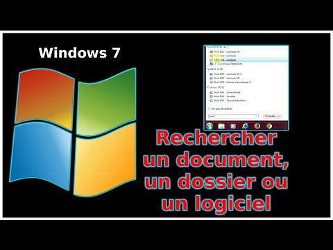 Tuto Windows 7 - Rechercher un document, un dossier ou un logiciel
