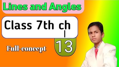 Lines And Angles Class 7th In Hindi Rs aggarwal book ch-13