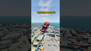 500 MPH Mercedes-AMG vs Metal Ramp! 😱  #beamngdrive #simulation #usashorts