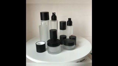 20ml 30ml 40ml 60ml 80ml 100ml 120ml Cosmetic Packaging Frosted Glass Bottle With Black Lid