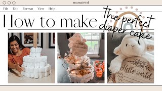How to make a diaper cake | Girl