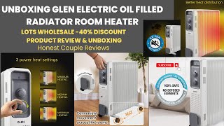 Unboxing GLEN Electric Oil Filled Radiator Room Heater | LOTS Store  Wholesale Discount #glenindia - YouTube