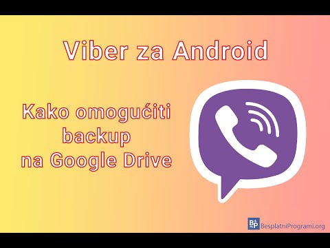 Viber za Android - kako omogućiti backup na Google Drive