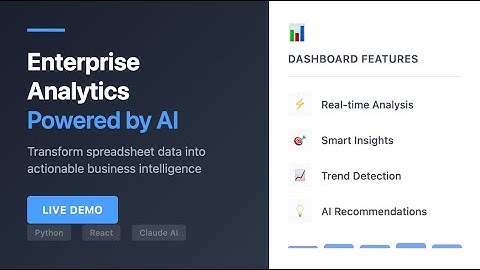 [EN] AI Analytics Dashboard Demo - Real-time Data Insights with Claude AI