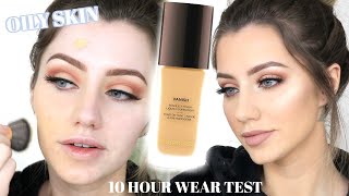 NEW HOURGLASS VANISH SEAMLESS LIQUID FOUNDATION REVIEW + Wear Test | Jazzi Filipek