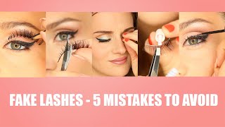 FAKE LASHES HACKS - 5 Mistakes you’re probably making - Beginner tutorial - Do&#39;s and Dont&#39;s | PEACHY